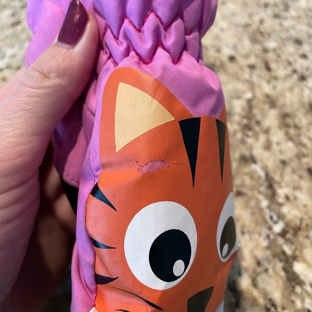 Burton Kids/Toddler Pink Tiger Mittens Size 2T